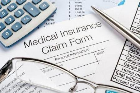 Close up of a Medical insurance claim